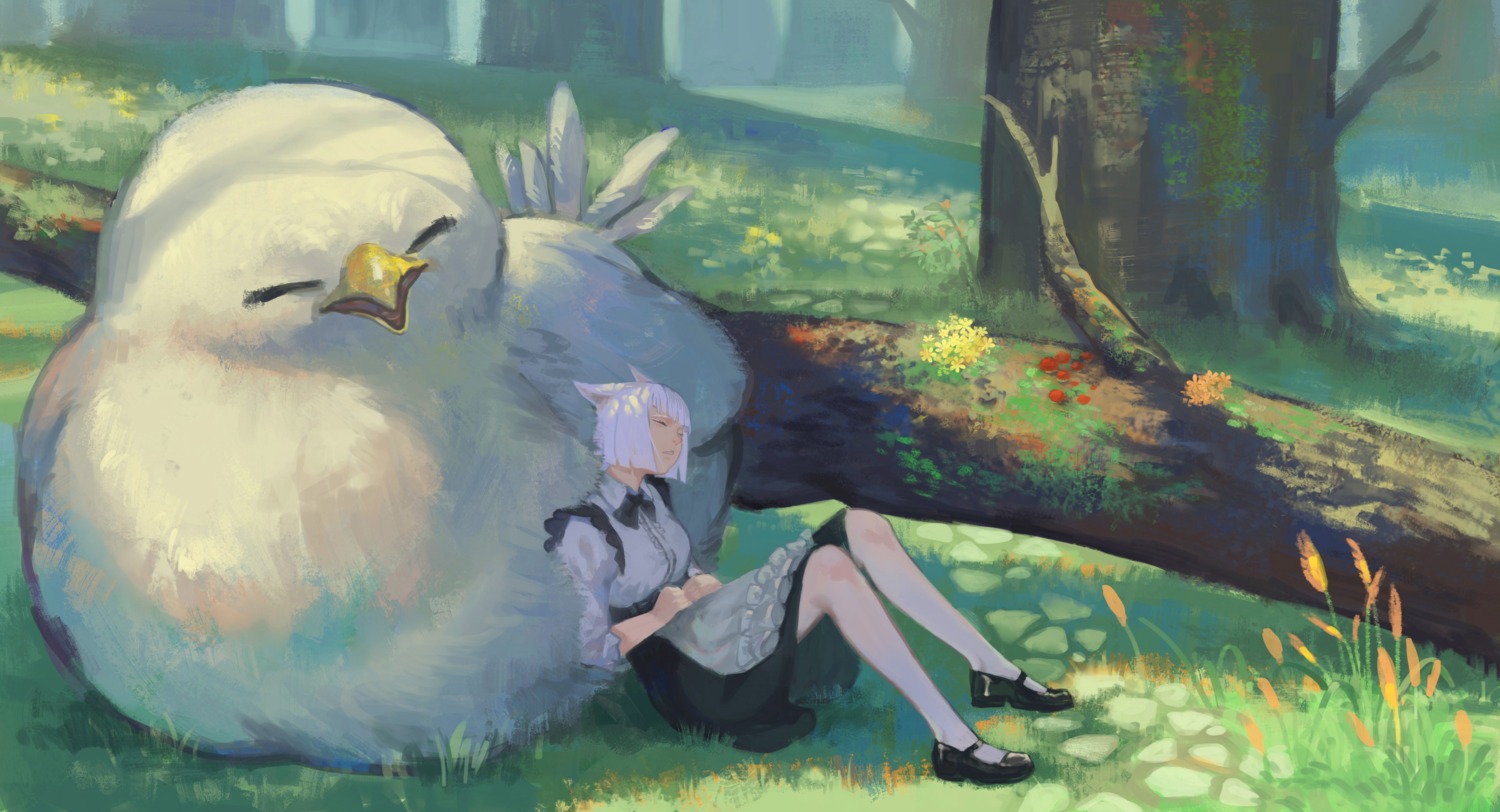 algae_00, animal_ears, final_fantasy, final_fantasy_xiv, heels, maid