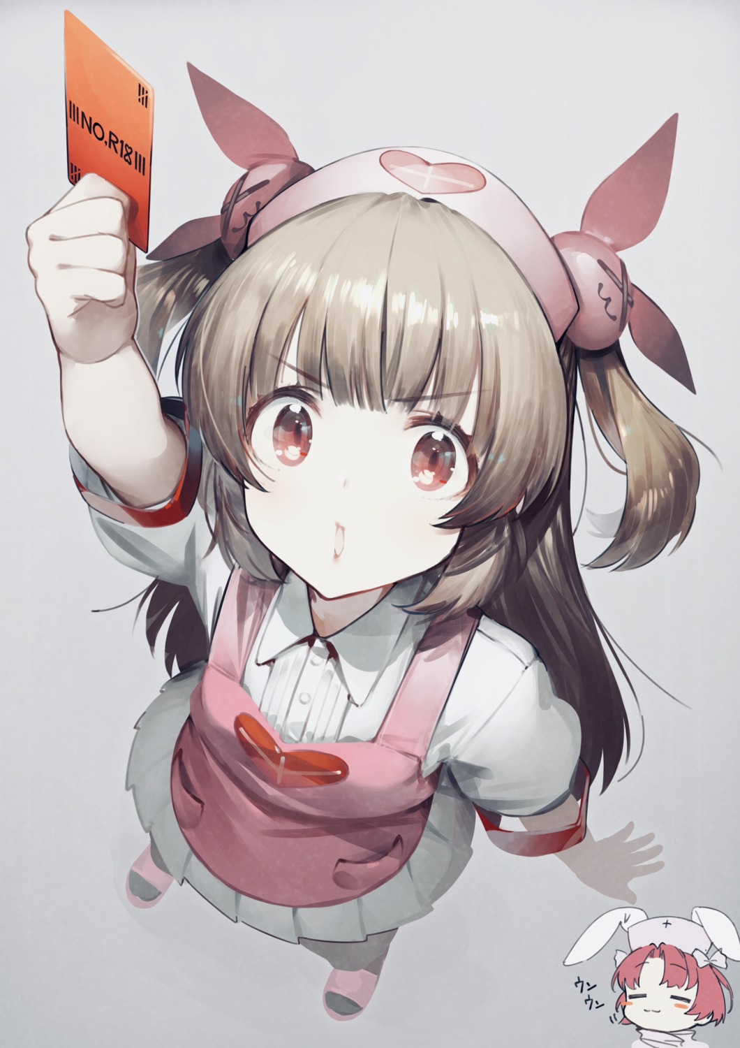chibi, crossover, indie_virtual_youtuber, izuru_(timbermetal), nakahara_komugi, natori_sana, nurse, nurse_witch_komugi