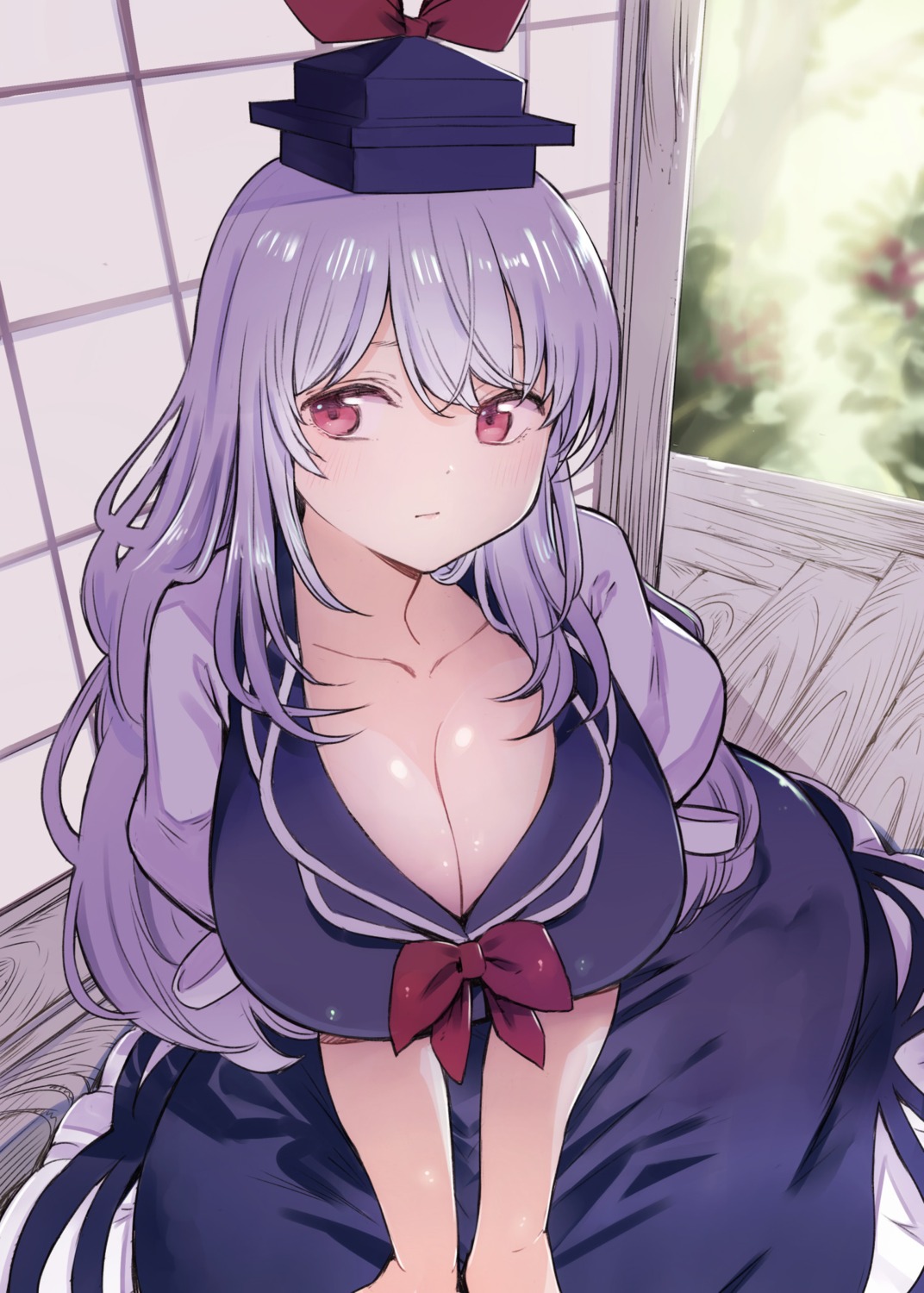 breast_hold, cleavage, kamishirasawa_keine, miya9, touhou