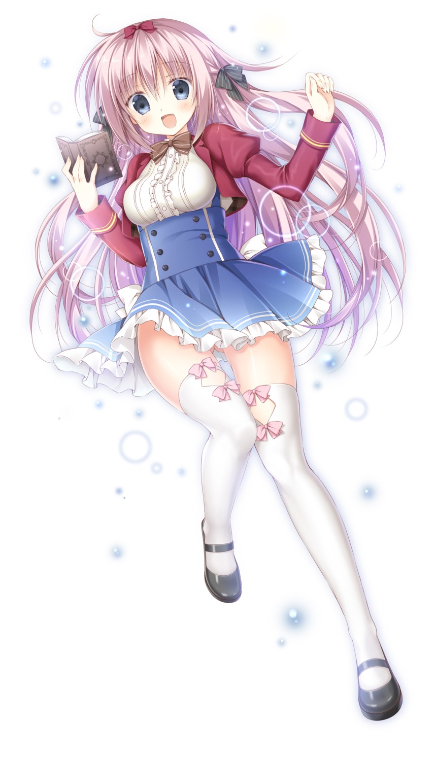 arch_enemy_school_life, hakua_reina, korie_riko, nopan, seifuku, skirt_lift, thighhighs