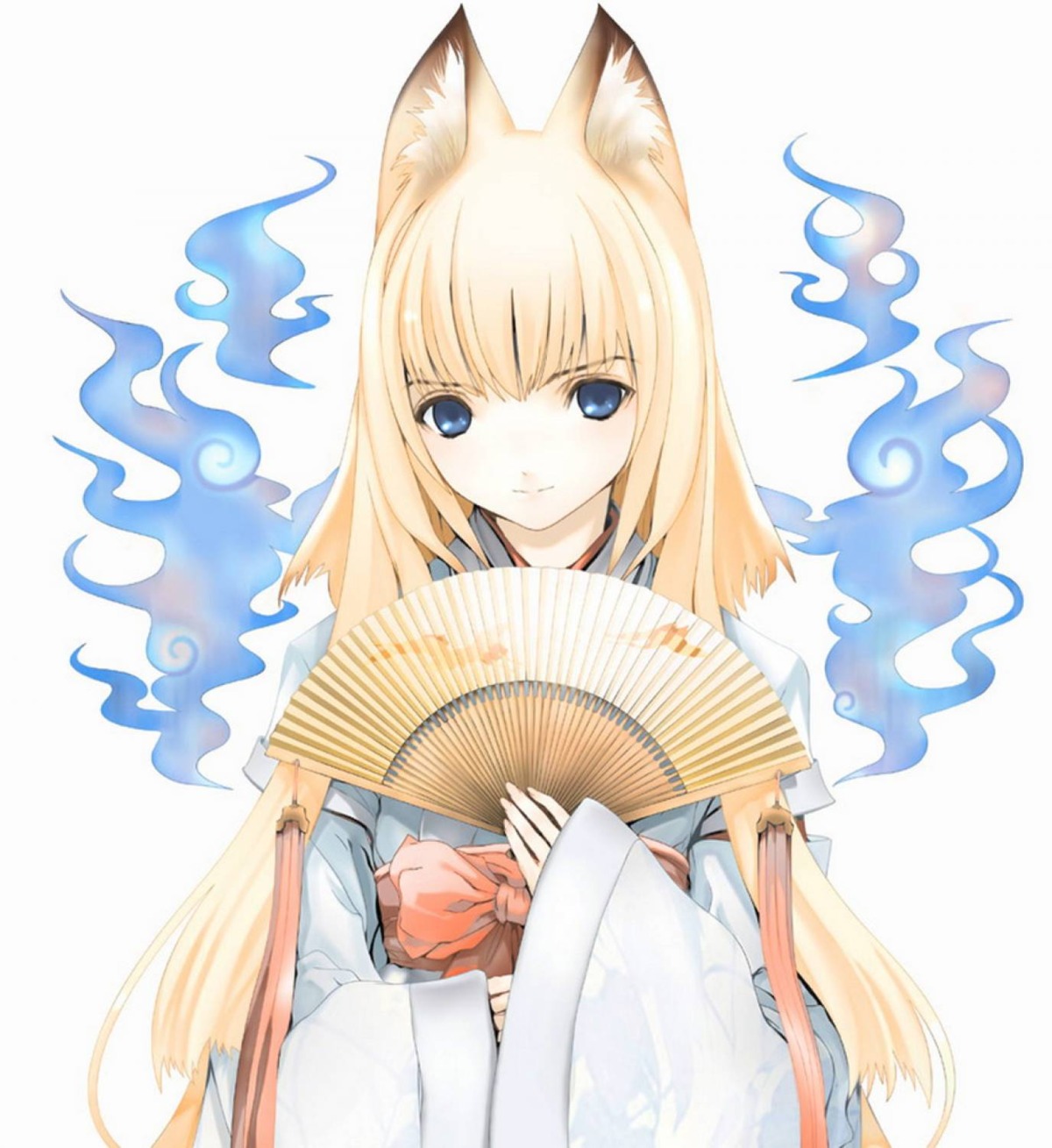 animal_ears, houden_eizou, kimono, kitsune, tenko_kuugen, wagaya_no_oinari-sama