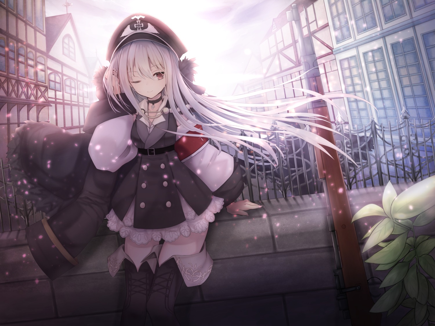 girls_frontline, kar98k_(girls_frontline), nishina_kakeri, thighhighs, uniform