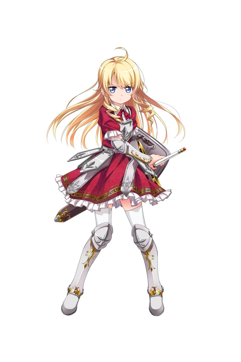 armor, dress, kanpani_girls, sword, tagme, thighhighs