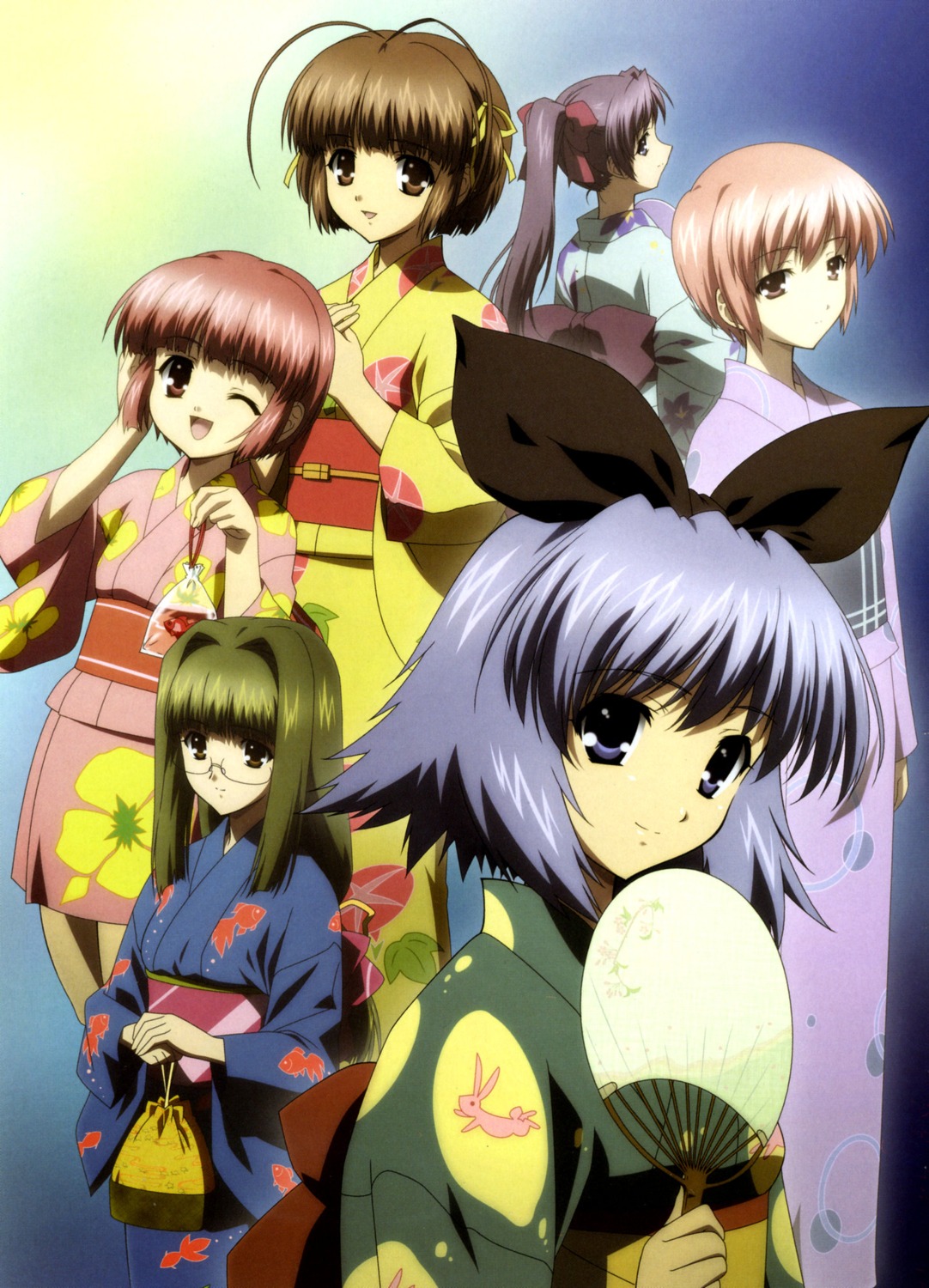 fujie_sana, iida_akino, inohara_haruhi, kishida_tomo, megane, ootori_tsubasa, touno_senna, w-wish