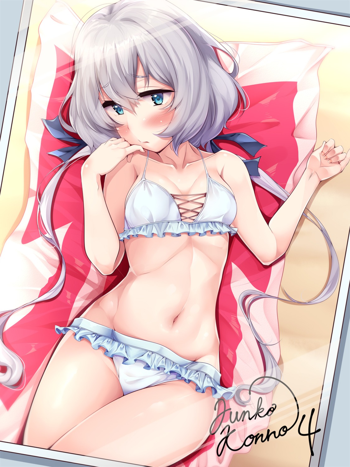 bikini, cleavage, konno_junko, nksk, swimsuits, zombieland_saga