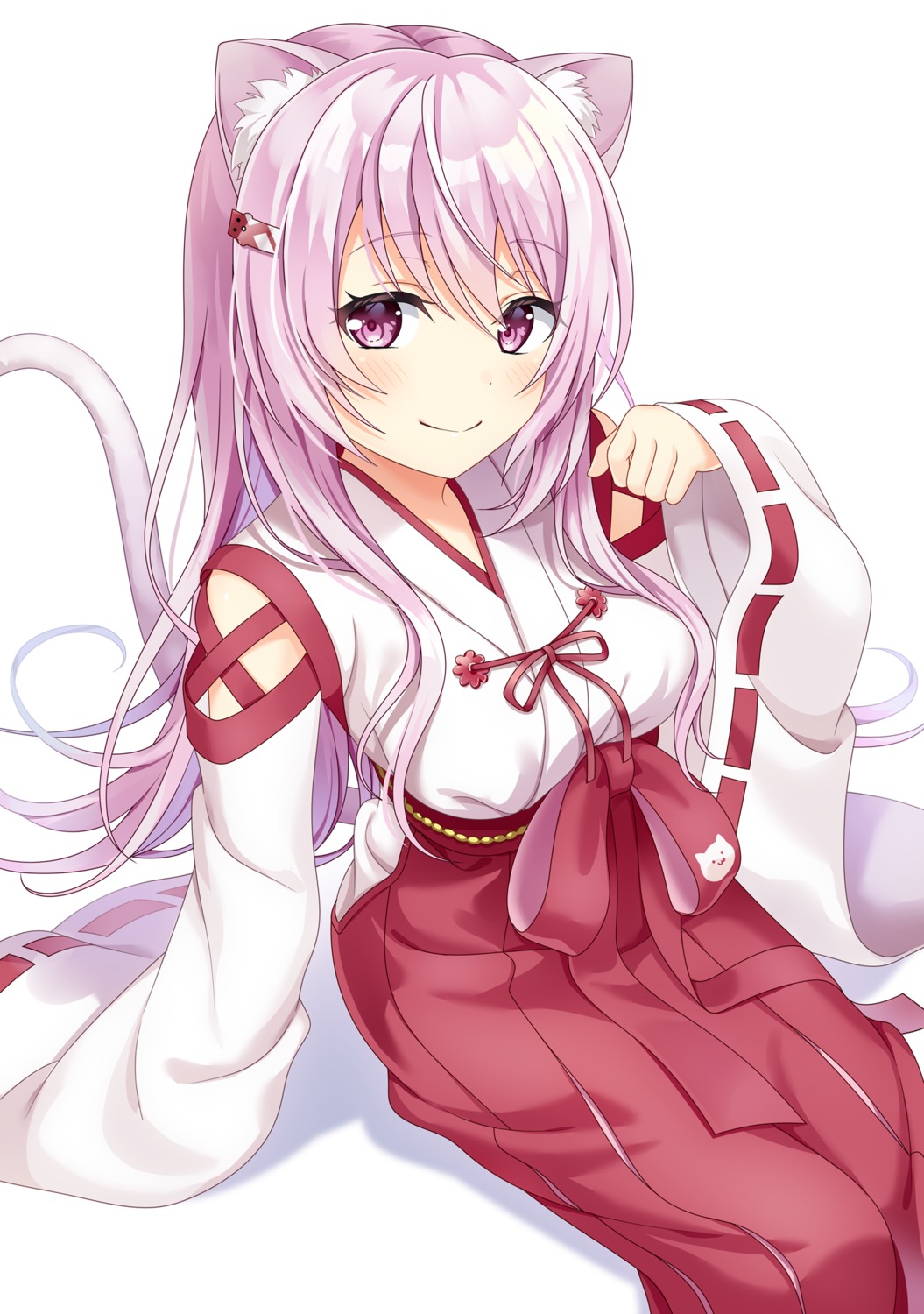 animal_ears, japanese_clothes, nekomimi, nijisanji, nijisanji_gamers, shiina_yuika, tail, yuusa