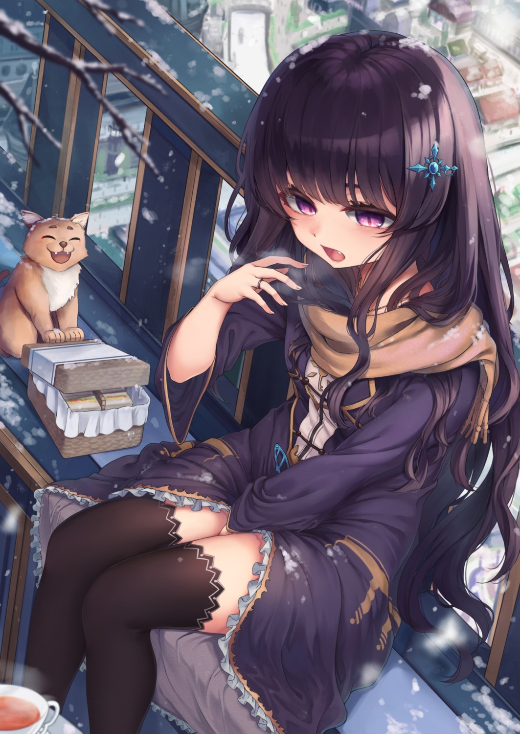 mizuiro_raika, skirt_lift, thighhighs