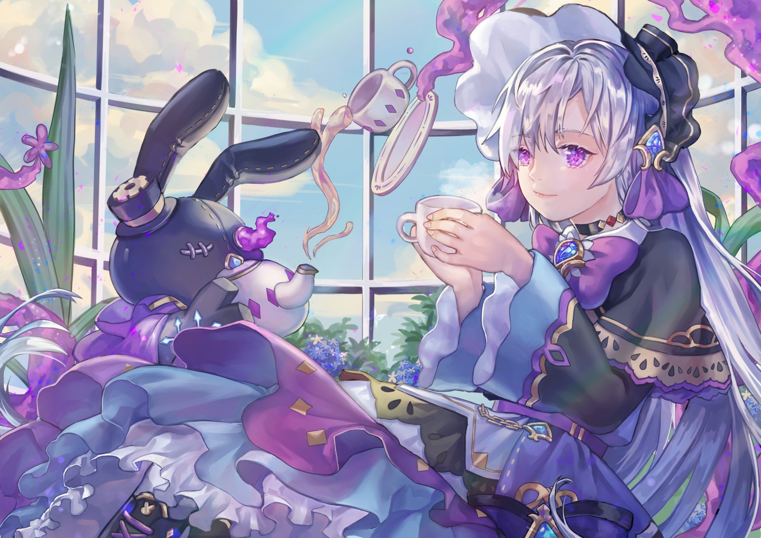dress, gothic_lolita, king's_raid, lavril_(king's_raid), lolita_fashion, poringrenger