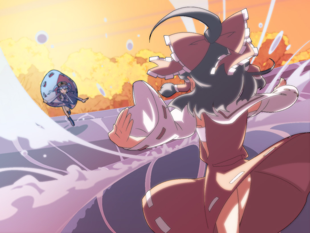 hakurei_reimu, kawashiro_nitori, shokkin, touhou