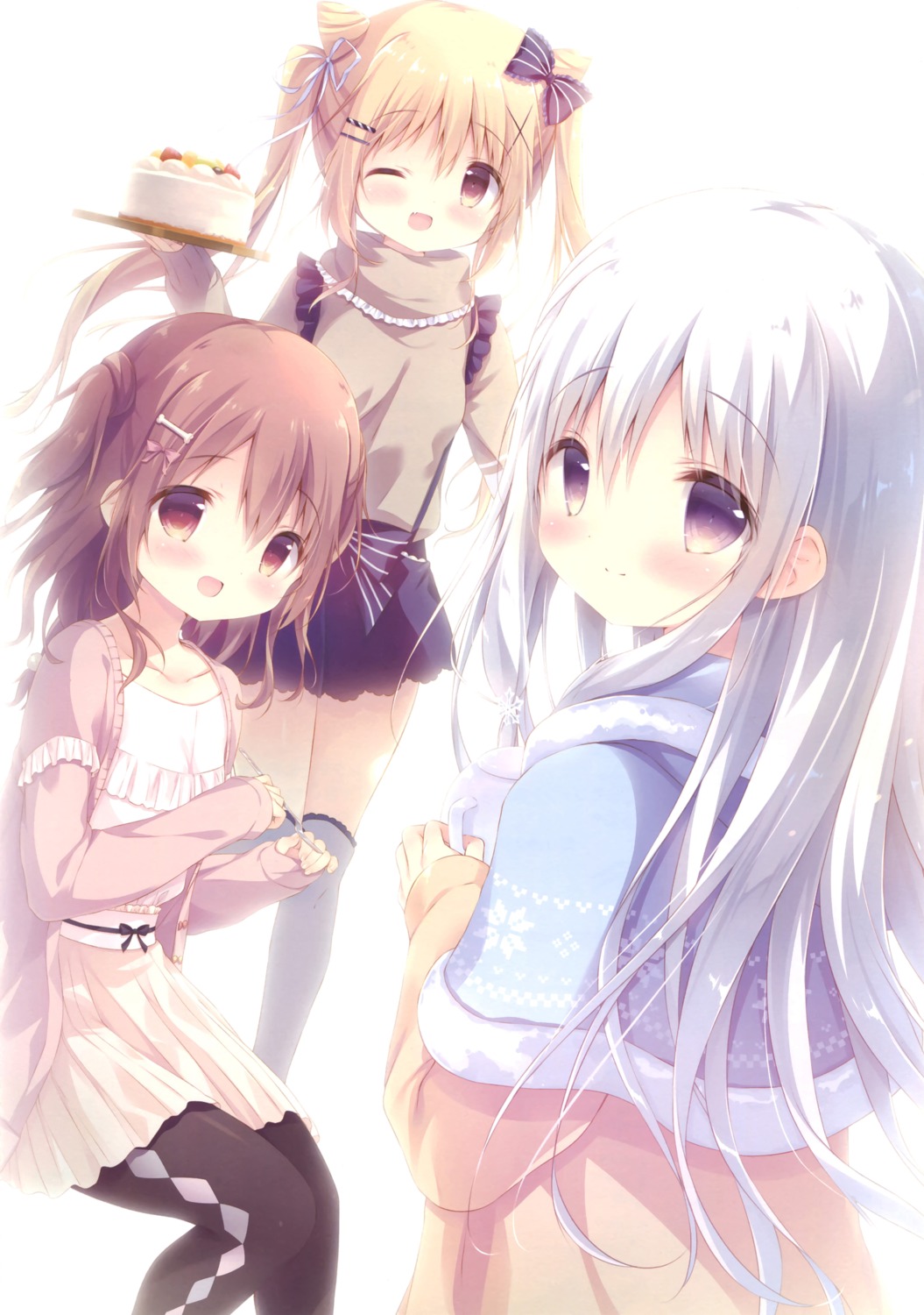 chocolat_neige, furukura_meru, miyohashi_koori, pantyhose, shiratama, shiratamaco, shugaten!_-sugarfull_tempering-, sweater