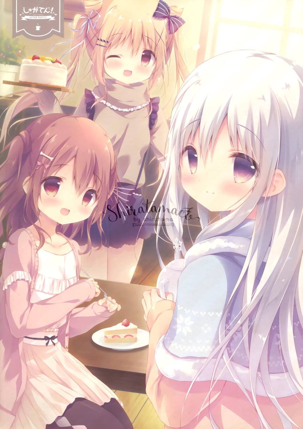 chocolat_neige, furukura_meru, miyohashi_koori, pantyhose, shiratama, shiratamaco, shugaten!_-sugarfull_tempering-, sweater