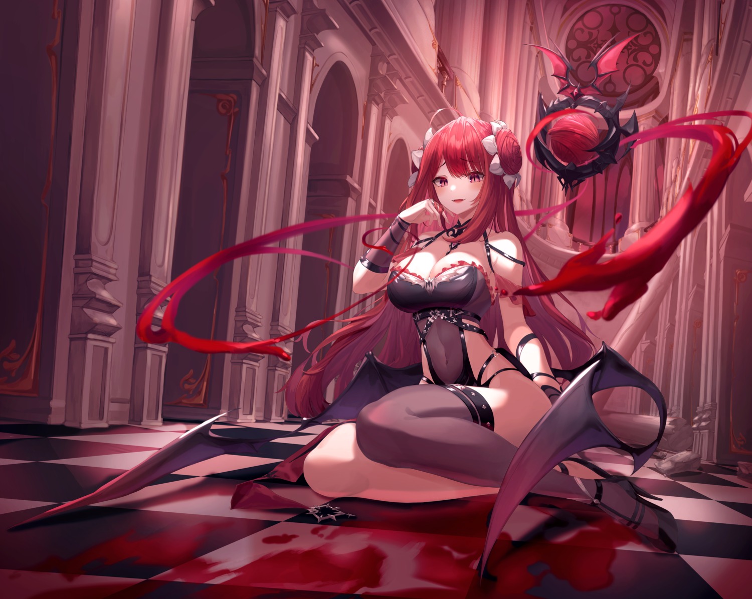 cleavage, erze_(king's_raid), heels, king's_raid, leotard, munseonghwa, tail, thighhighs