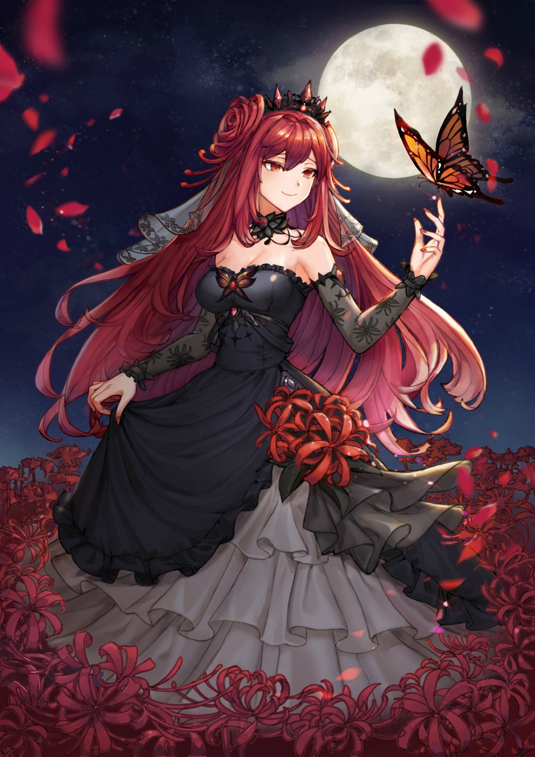 cleavage, darkdari, dress, erze_(king's_raid), king's_raid