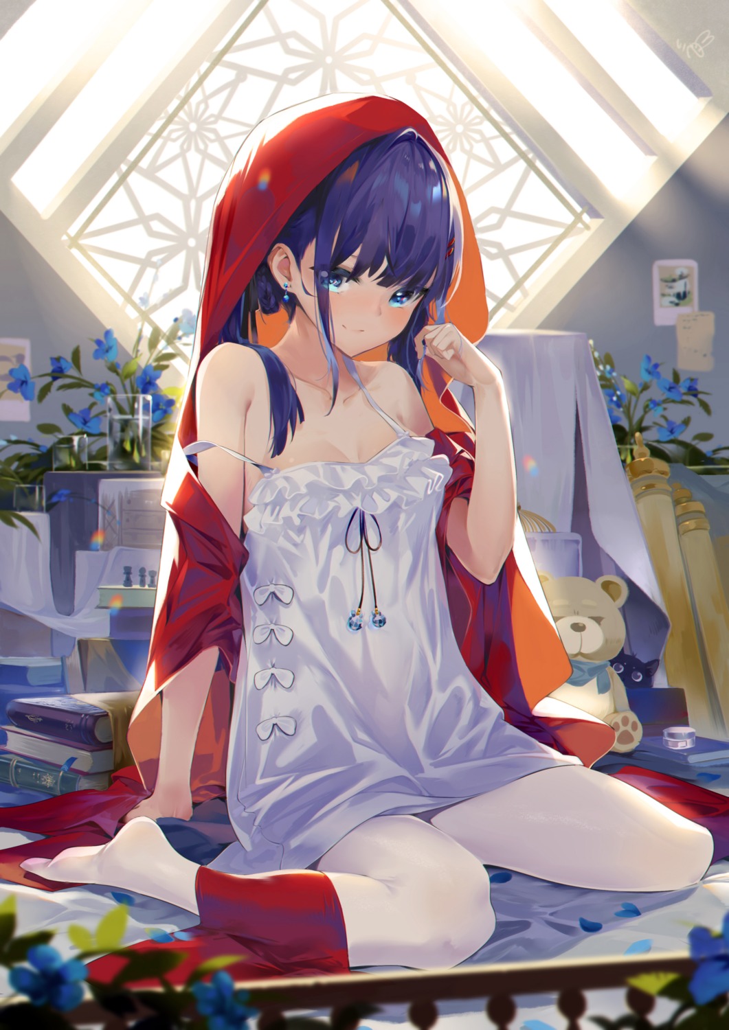 cleavage, dress, pantyhose, yamano_(yamanoh)