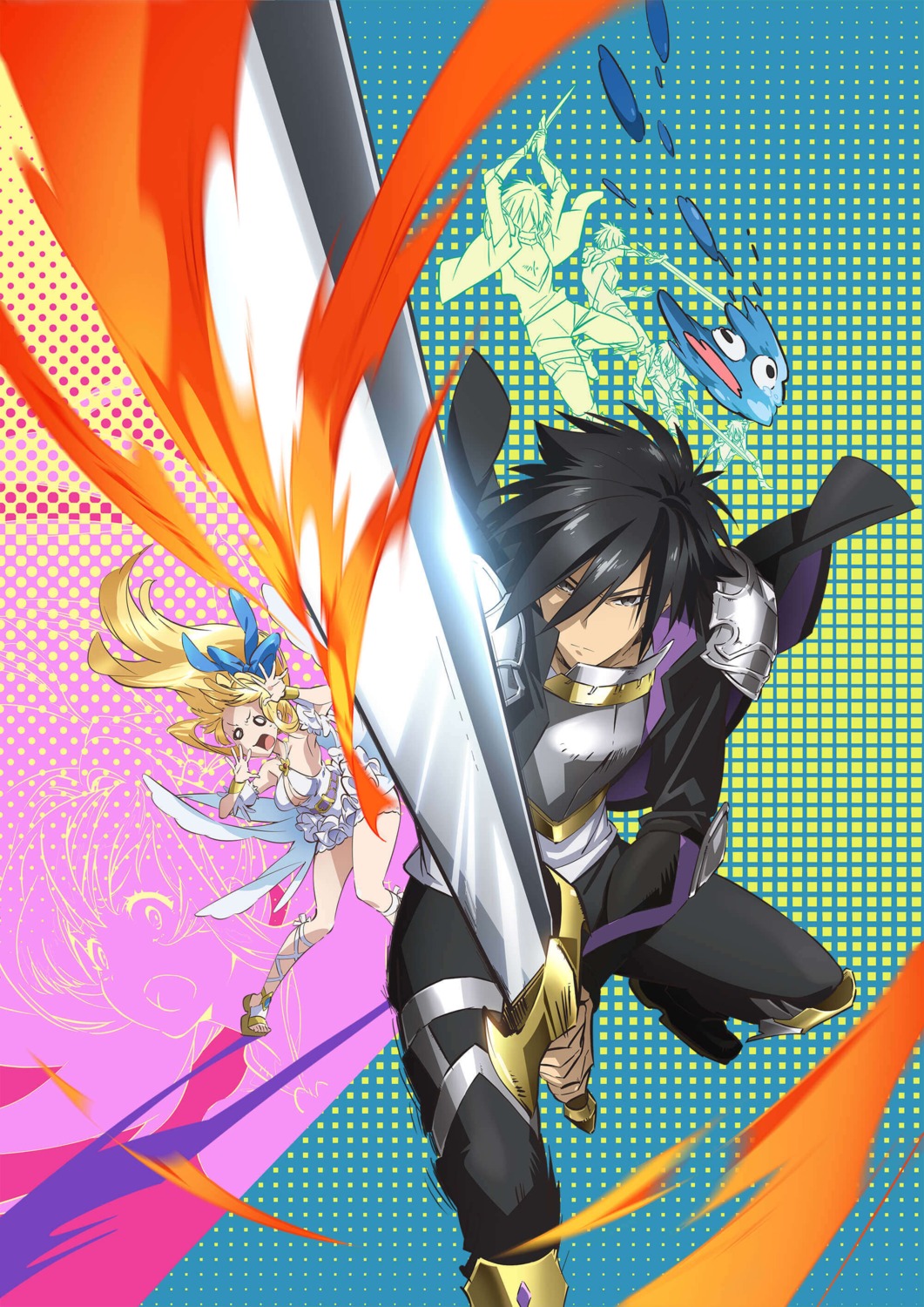 armor, cleavage, dress, kono_yuusha_ga_ore_tueee_kuse_ni_shinchou_sugiru, no_bra, ristarte_(shinchou_yuusha), ryuuguuin_seiya, sword