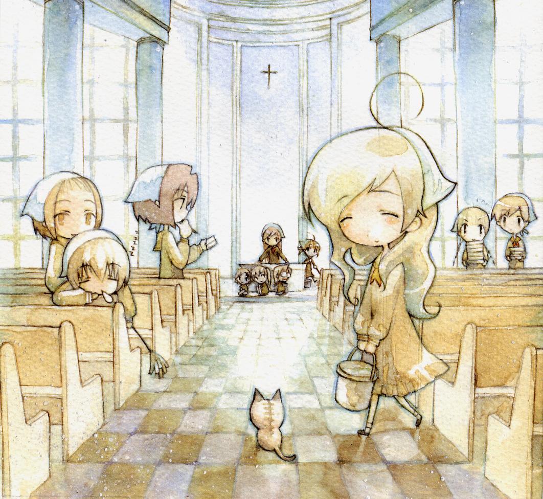 fukuzawa_yumi, hasekura_rei, jajamaru, maria-sama_ga_miteru, mizuno_youko, neko, ogasawara_sachiko, satou_sei