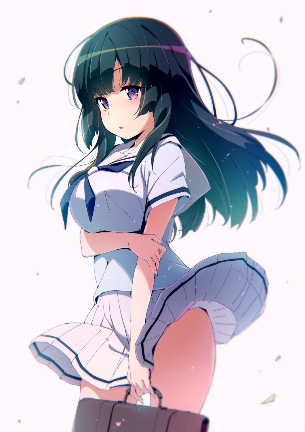akata_itsuki, bang_dream!, bang_dream!_episode_of_roselia, seifuku, shirokane_rinko, skirt_lift