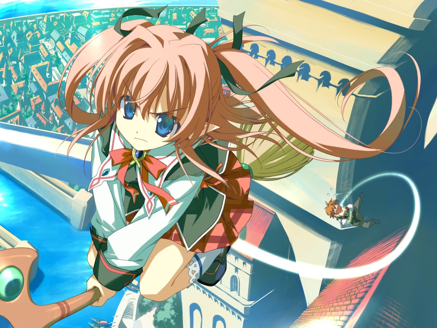 charlott_camile_herlingum, durandal_fernek, elf, favorite, game_cg, landscape, pointy_ears, seifuku