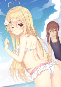 ass, bikini, cleavage, niliu_chahui, school_swimsuit, swimsuits, tokisaki_asaba, xiaoyin_li