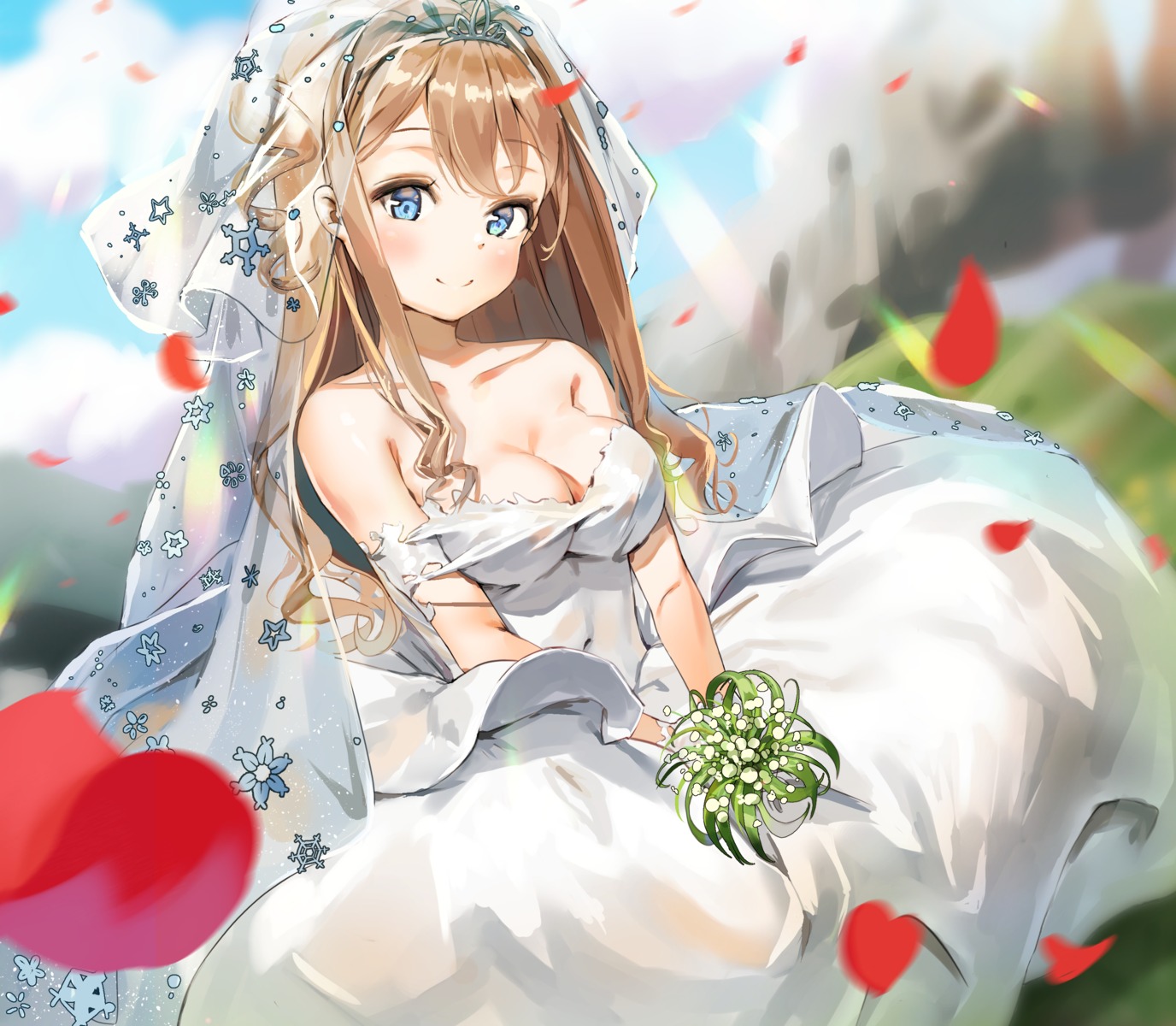 dress, girls_frontline, kian, see_through, skirt_lift, suomi_kp31_(girls_frontline), wedding_dress