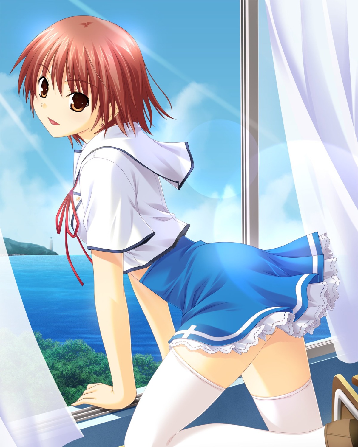 kono_aozora_ni_yakusoku_wo, nekonyan, sawaki_rinna, seifuku, thighhighs