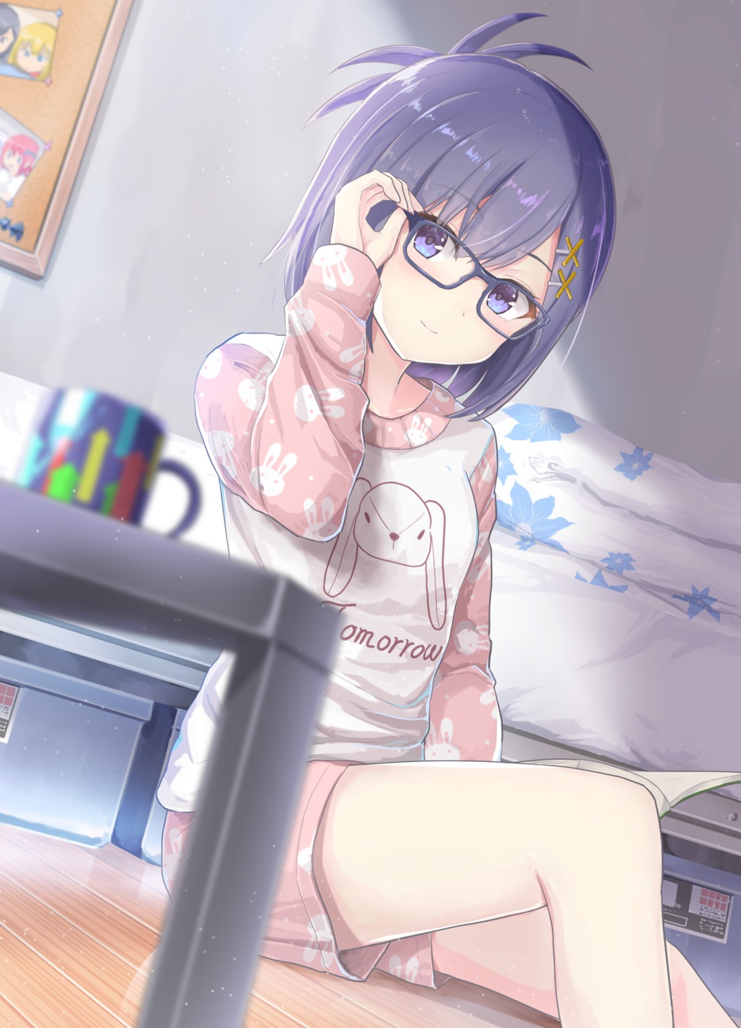 gabriel_dropout, megane, pajama, tenma-gav, tsukinose_vignette_april