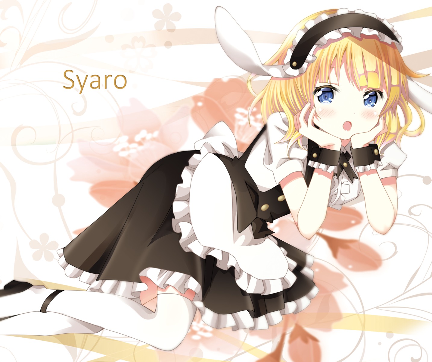 animal_ears, bunny_ears, gochuumon_wa_usagi_desu_ka?, heels, kirima_sharo, kohakugin, maid, thighhighs