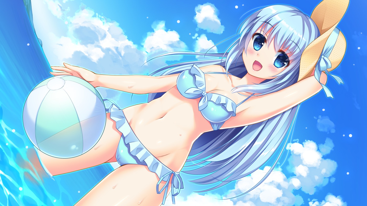 bikini, cleavage, swimsuits, umitonakai, wet