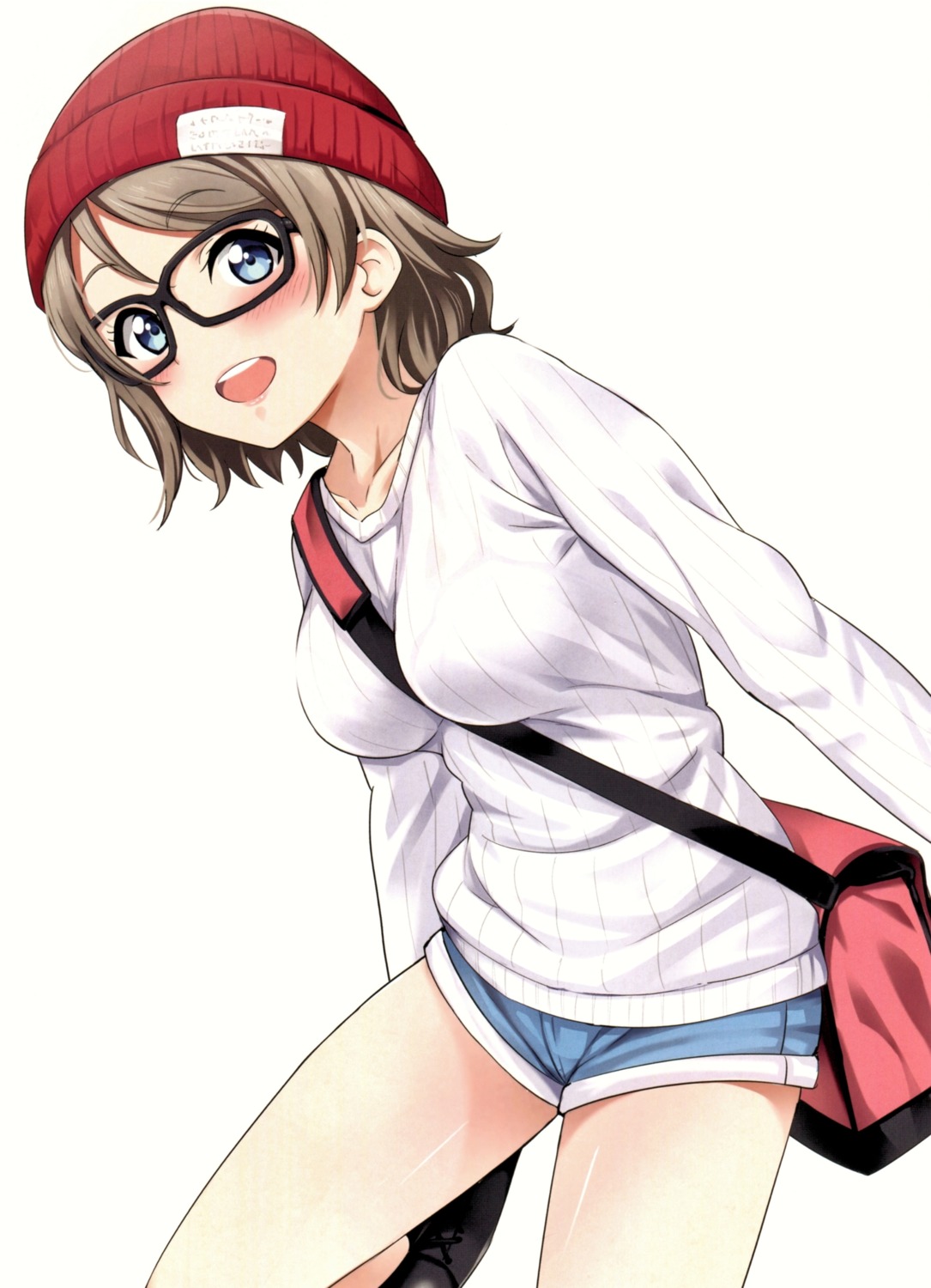 love_live!_(series), love_live!_sunshine!!, megane, sankuro, sweater, watanabe_you