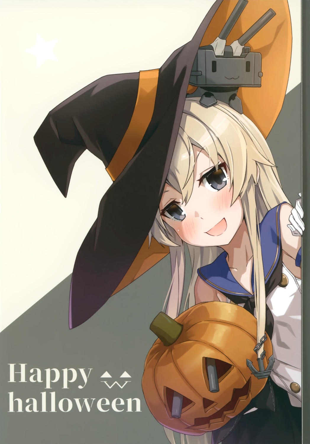 halloween, kantai_collection, rensouhou-chan, shimakaze_(kancolle), takanashi_kei_(hitsujikan), witch