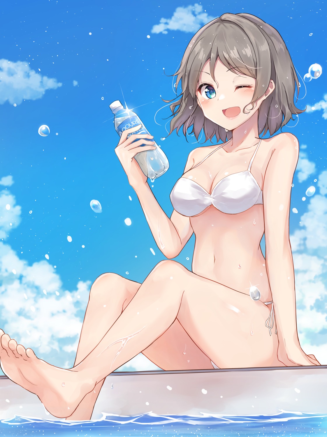 bikini, cleavage, feet, love_live!_(series), love_live!_sunshine!!, sonoko_neko, swimsuits, watanabe_you