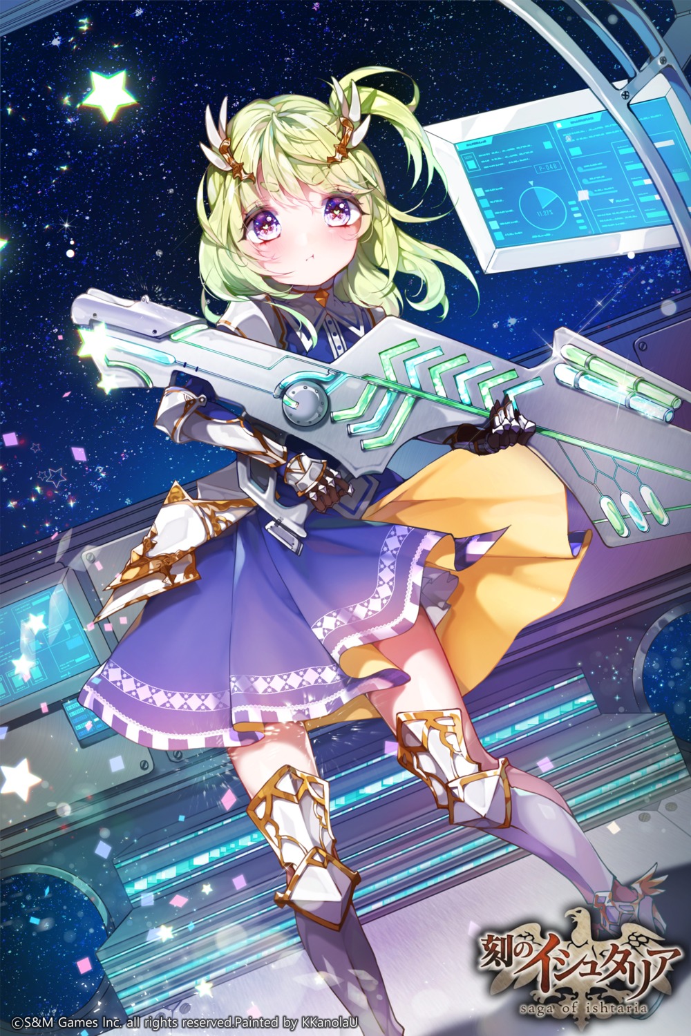 armor, dress, gun, heels, kanola_u, koku_no_ishtaria