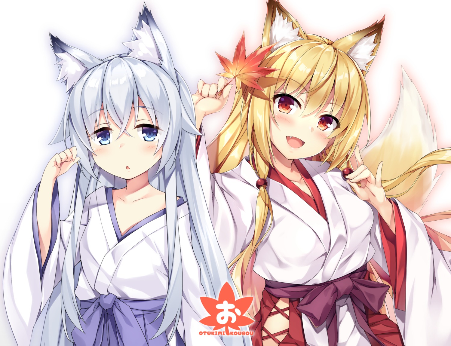 akizora_momiji, animal_ears, japanese_clothes, kitsune, tail