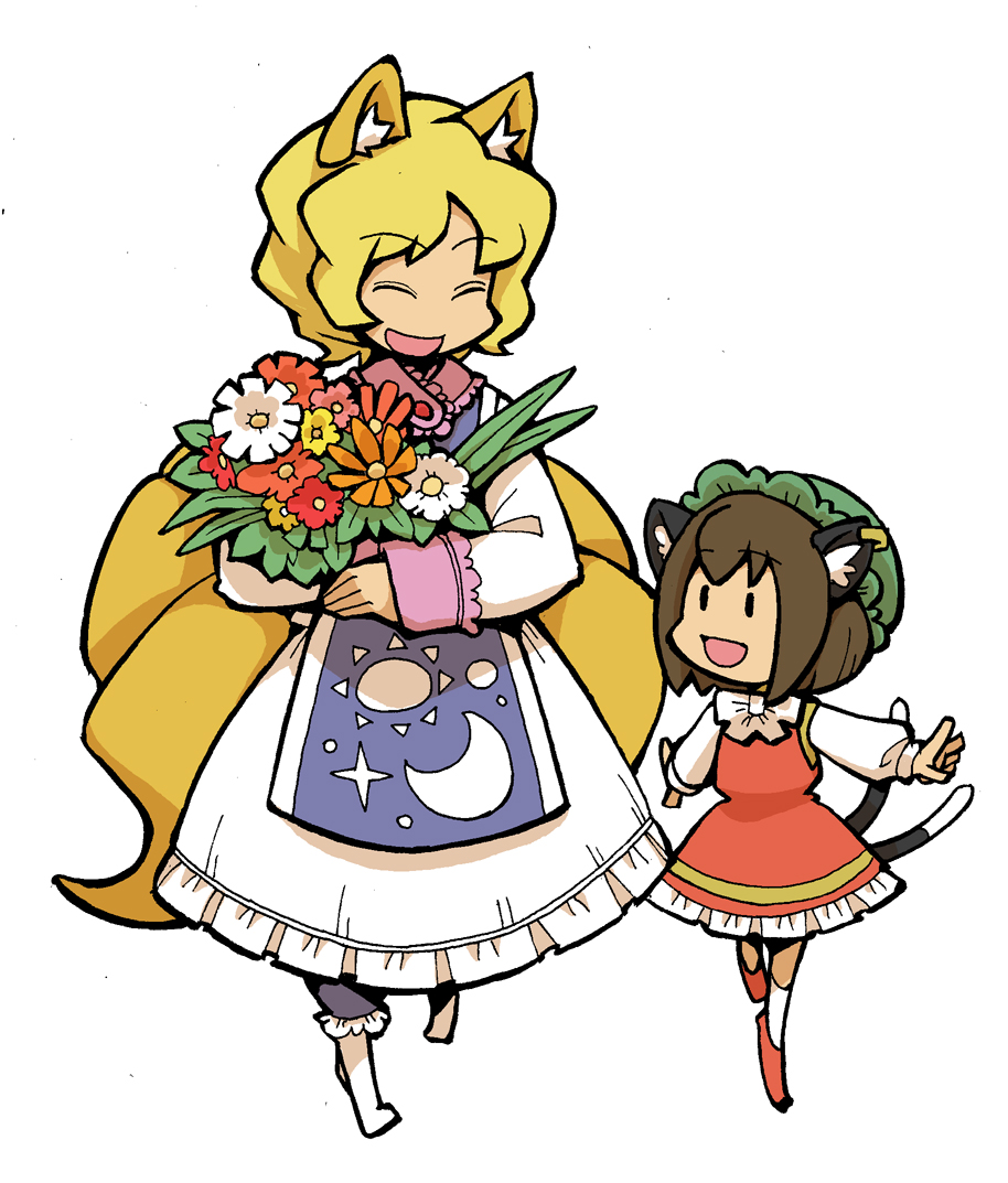 animal_ears, chen, hounori, touhou, yakumo_ran
