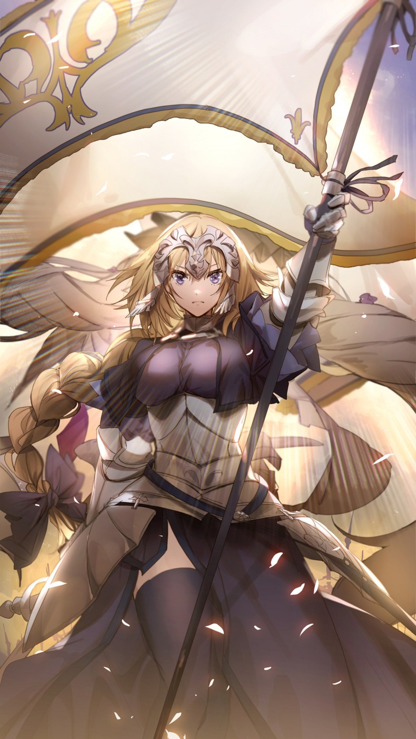 armor, fate/grand_order, jeanne_d'arc, jeanne_d'arc_(fate), no-kan, thighhighs