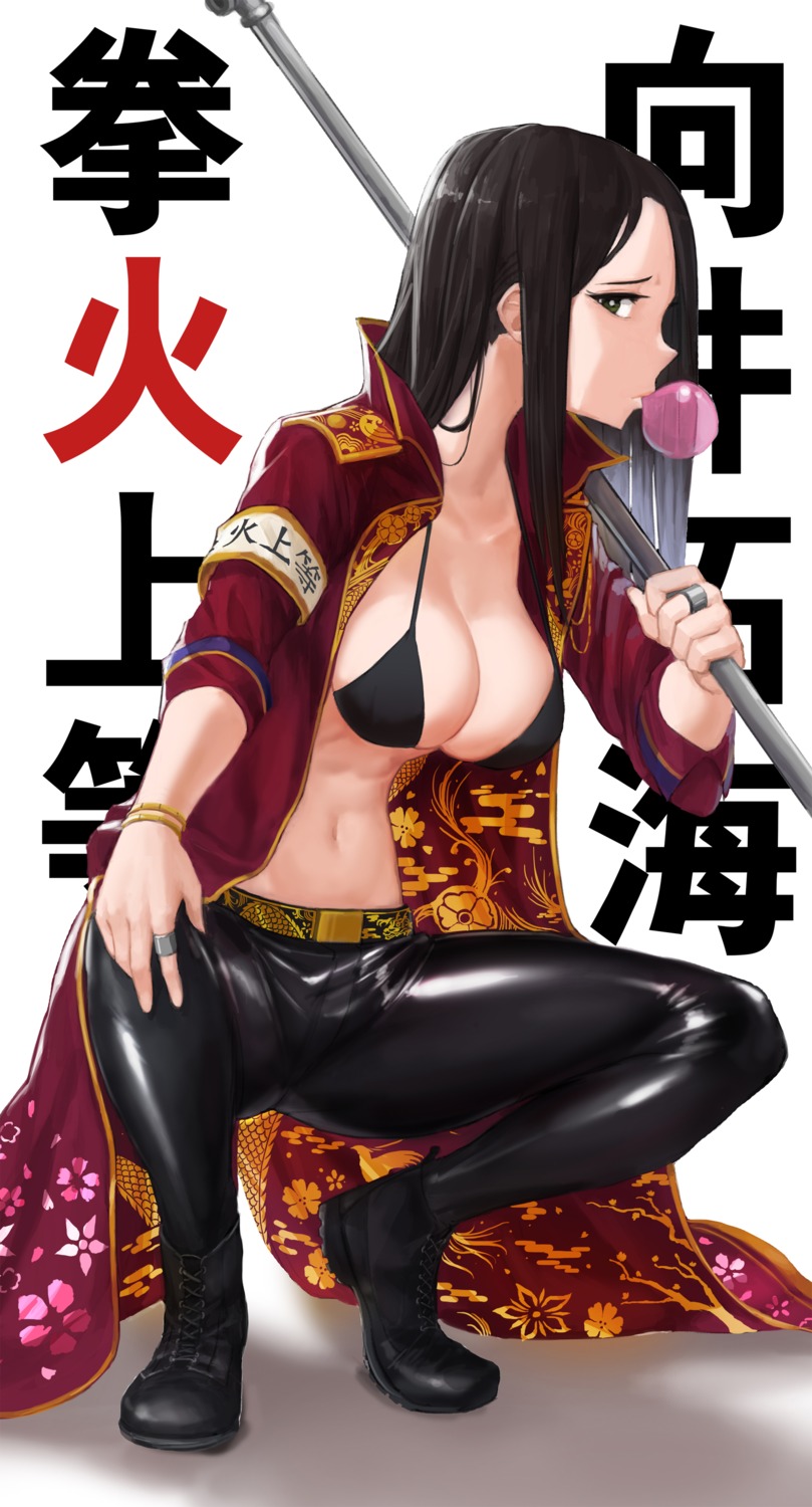 bikini_top, makarony, mukai_takumi, open_shirt, swimsuits, the_idolm@ster, the_idolm@ster_cinderella_girls, weapon