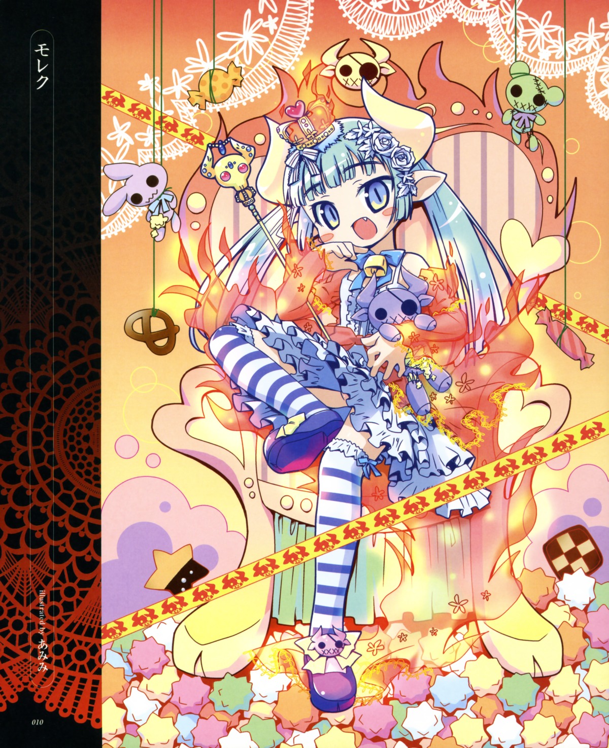 amimi, devil, dress, horns, lolita_fashion, nopan, thighhighs