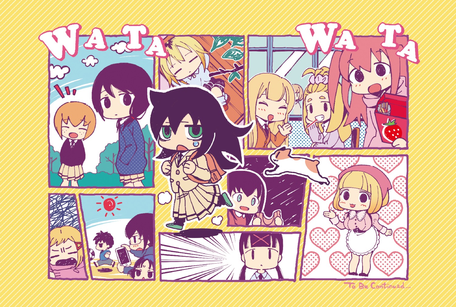 chibi, itou_hikari, katou_asuka, komiyama_kotomi, kuroki_tomoko, maid, megane, minami_koharu