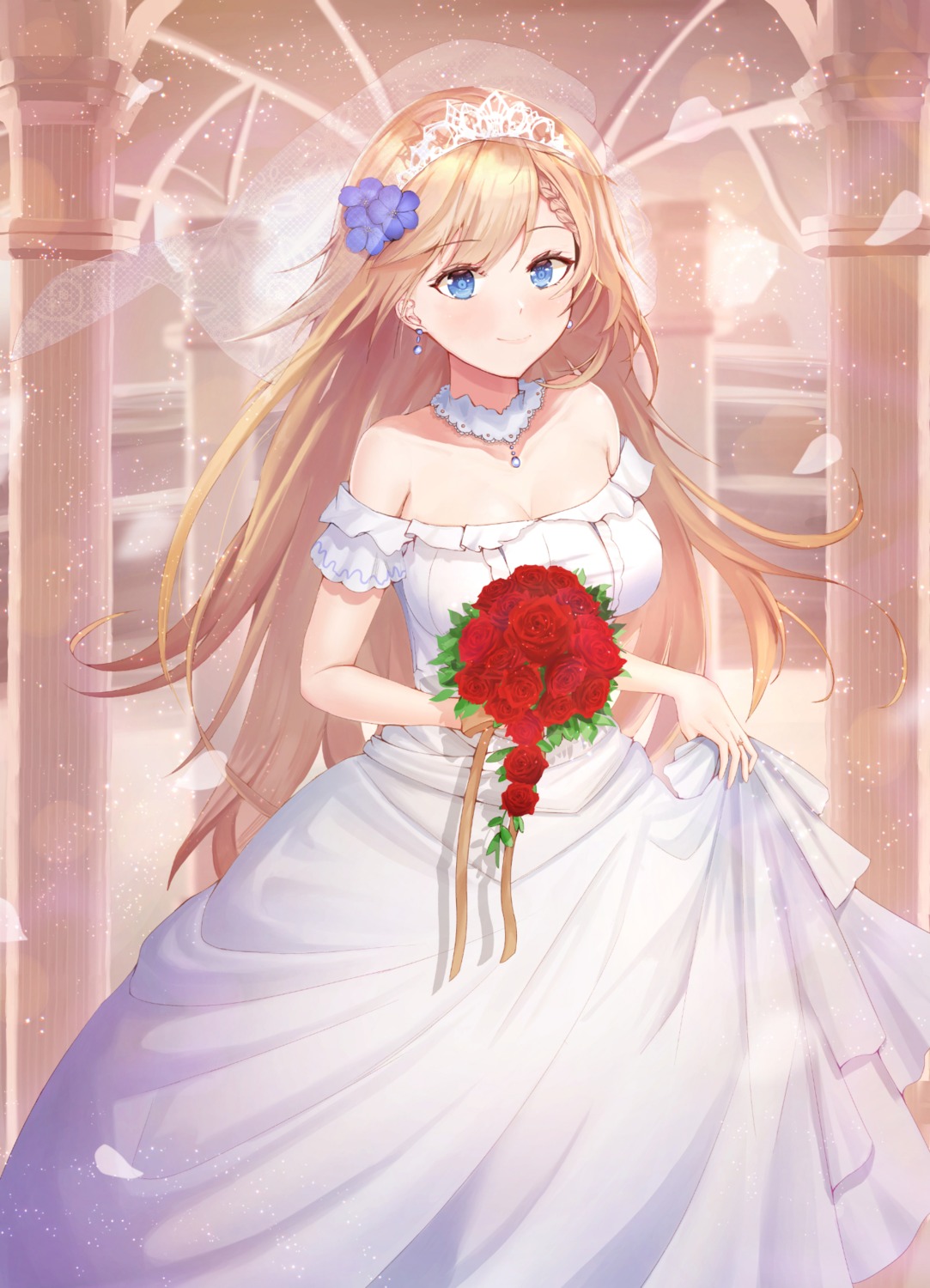 cleavage, dress, g36_(girls_frontline), girls_frontline, necoring862, wedding_dress