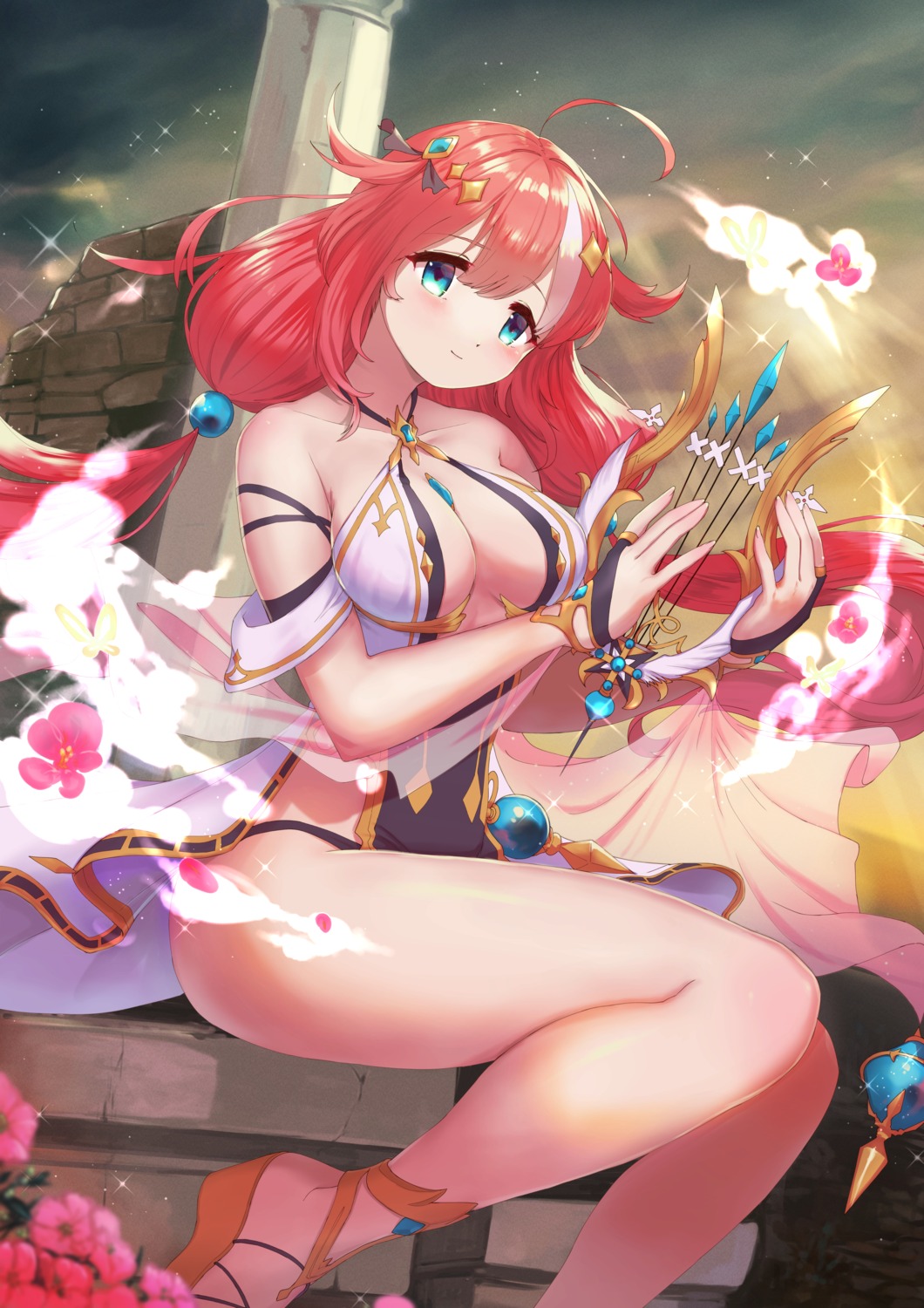 cleavage, king's_raid, no_bra, pantsu, sahara1127, shea_(king's_raid)