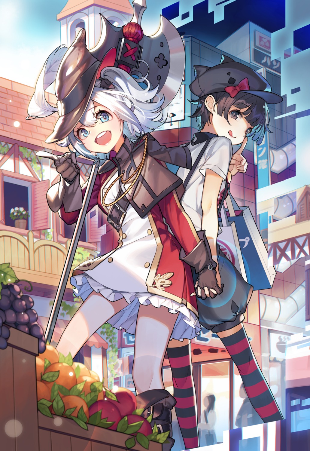 free_life_fantasy_online_~jingai_hime-sama_hajimemashita~, selenoring, thighhighs, uniform, weapon