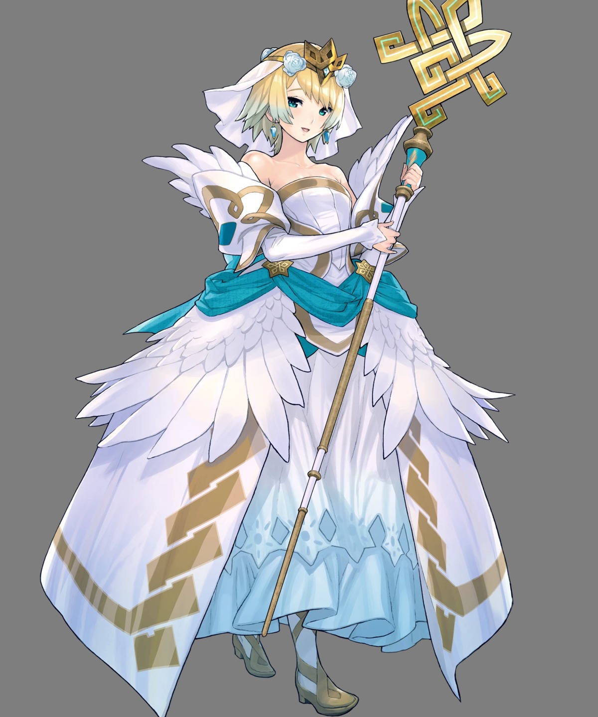 dress, duplicate, fire_emblem, fire_emblem_heroes, fjorm_(fire_emblem), heels, maeshima_shigeki, nintendo, transparent_png, weapon, wedding_dress