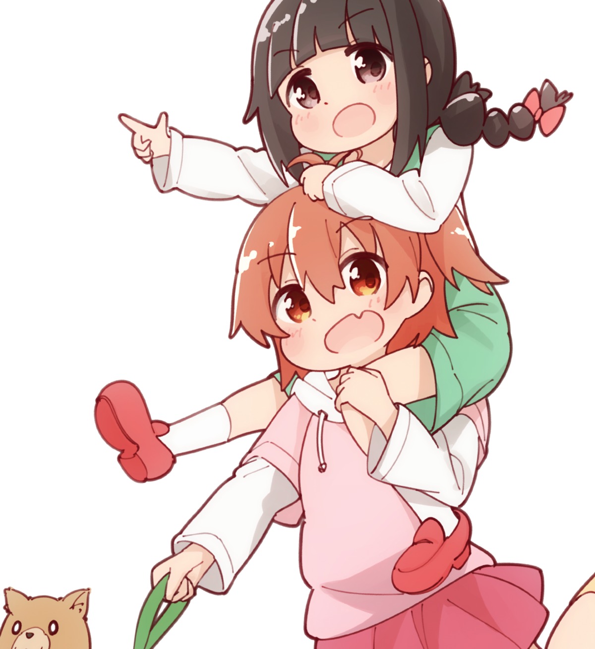 heels, hoshino_hinata, manse, matsumoto_yuuna, overalls, watashi_ni_tenshi_ga_maiorita!