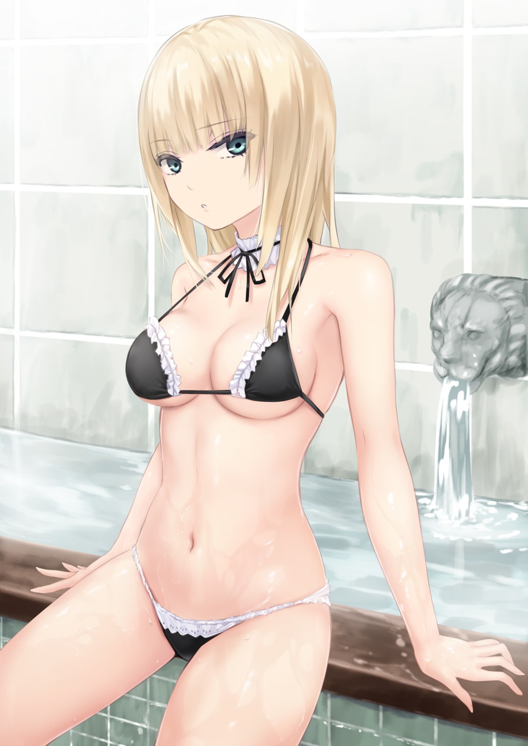 bikini, coffee-kizoku, mele_retanagua, swimsuits, underboob, wet
