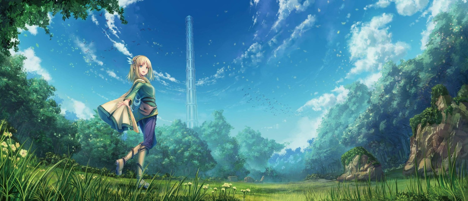 heels, landscape, pointy_ears, tenmaso