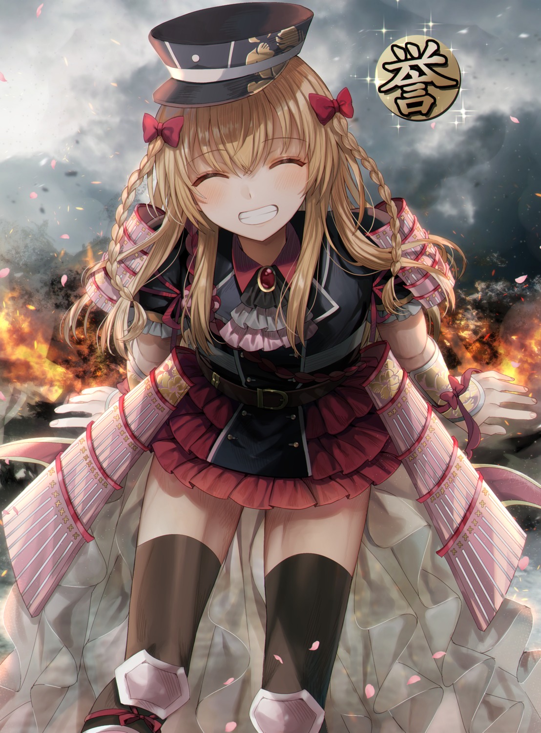 abandon_ranka, armor, midare_toushirou, thighhighs, touken_ranbu, trap