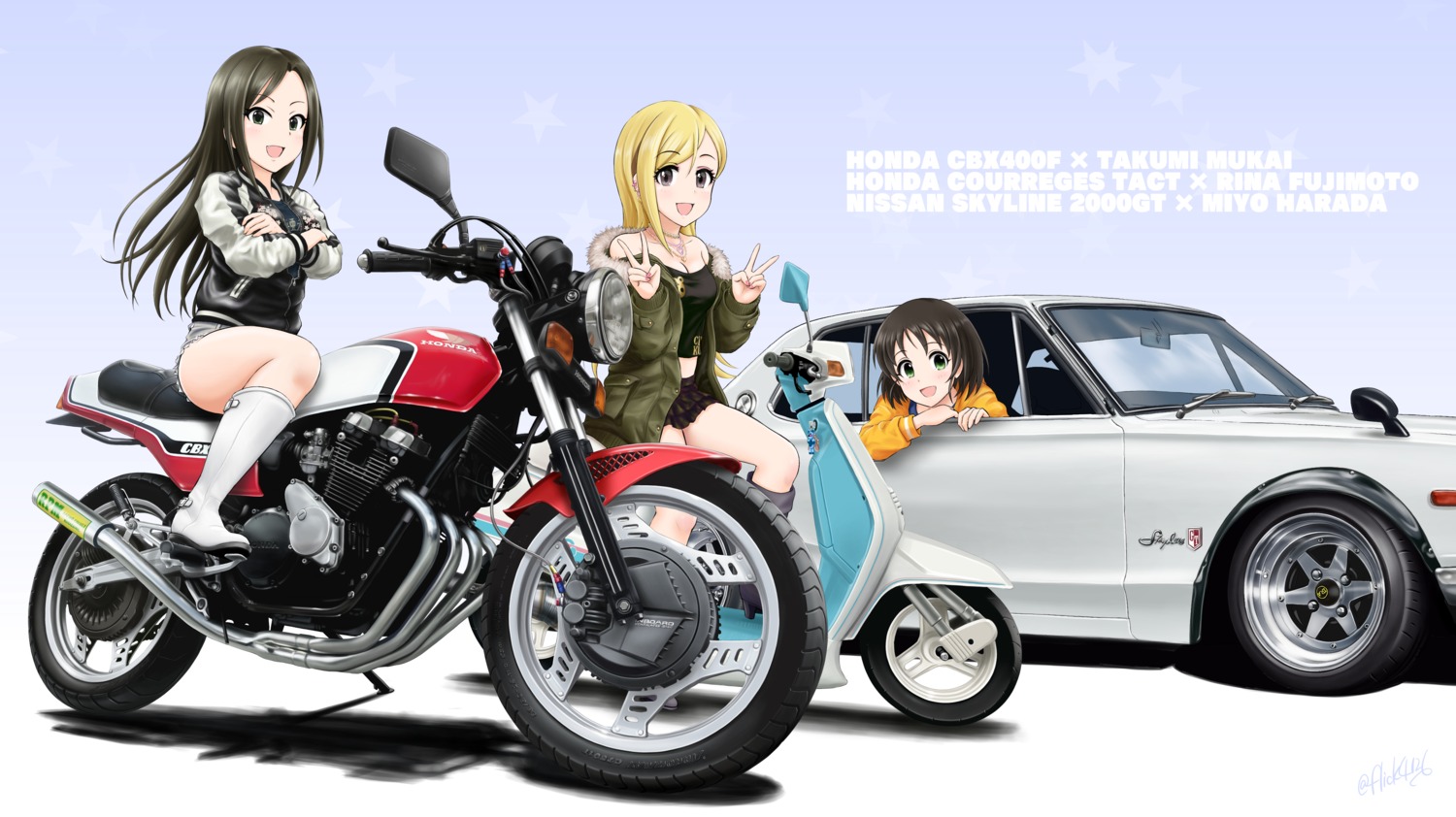 cleavage, flick_(sal23), fujimoto_rina, harada_miyo, mukai_takumi, the_idolm@ster, the_idolm@ster_cinderella_girls