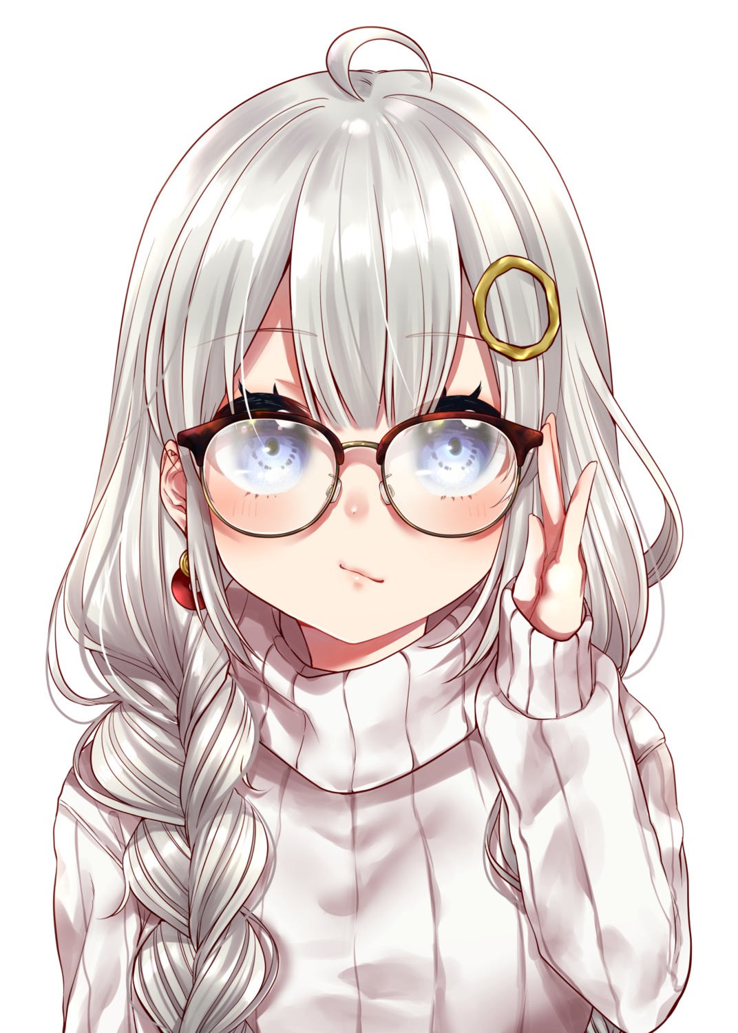 kizuna_akari, megane, sweater, voiceroid, yamada_sakura