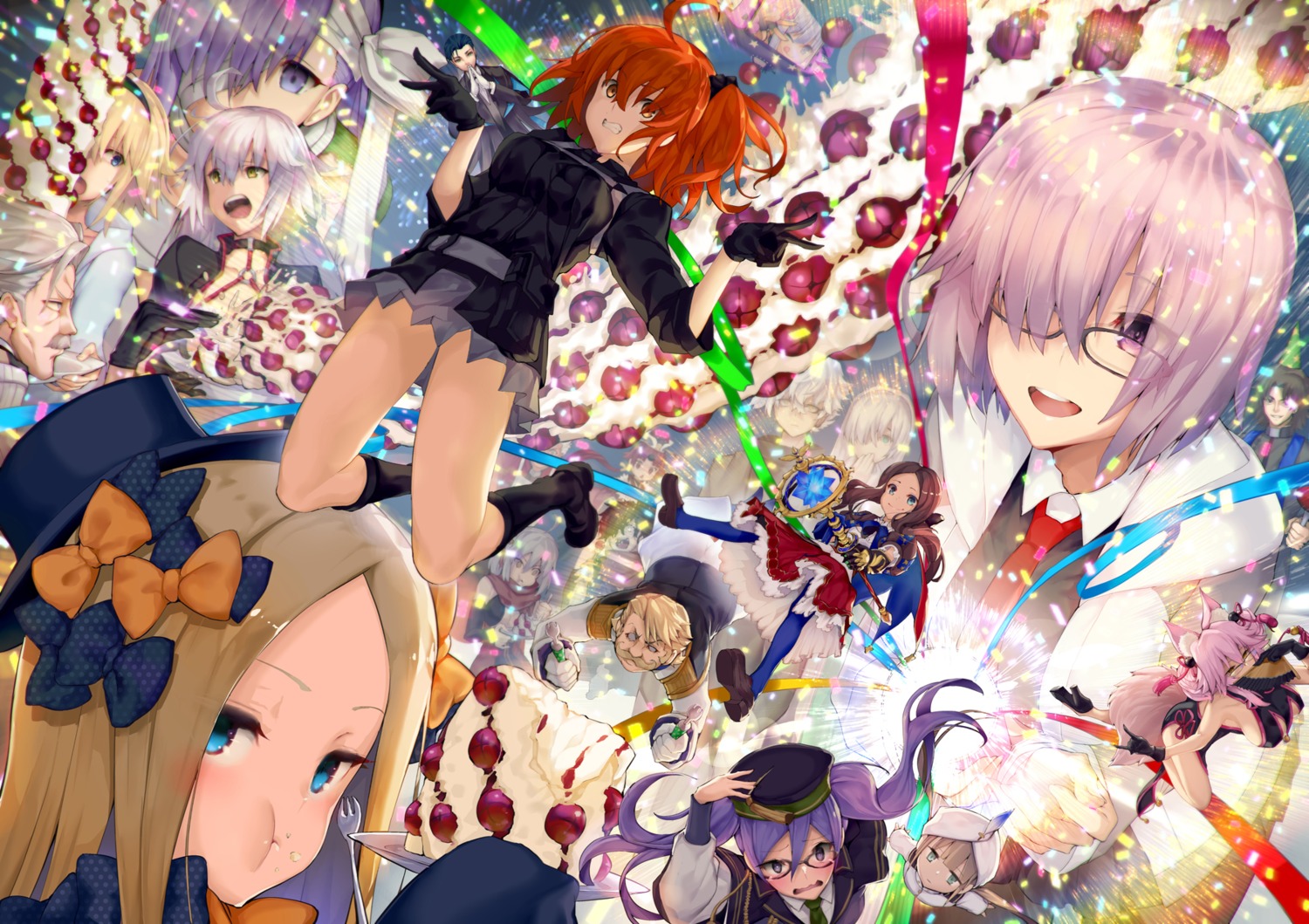 abigail_williams_(fate), anastasia_(fate/grand_order), animal_ears, bb_(fate), fate/grand_order, fujimaru_ritsuka_(female), heels, jeanne_d'arc