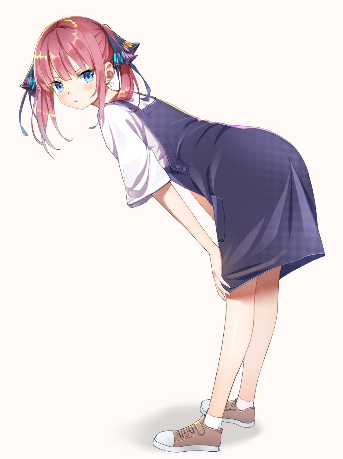 5-toubun_no_hanayome, kongbai, nakano_nino, overalls